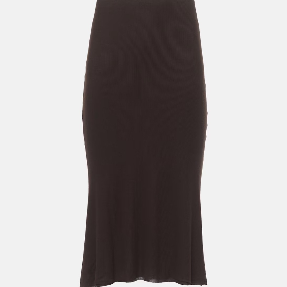 Khaite Brown Leema Midi Skirt